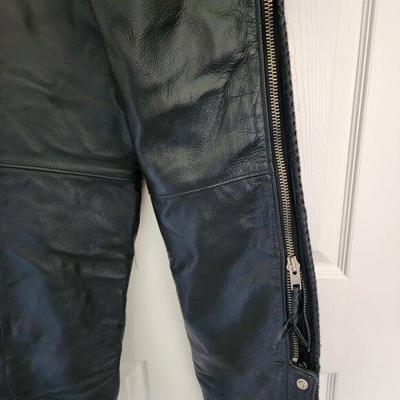 Harley Davidson Women's SX_M Black Leather Willie G Chaps - Picture 9 of 11
